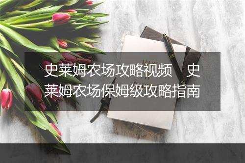 史莱姆农场攻略视频　史莱姆农场保姆级攻略指南