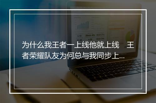 为什么我王者一上线他就上线　王者荣耀队友为何总与我同步上线