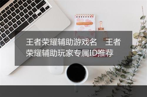 王者荣耀辅助游戏名　王者荣耀辅助玩家专属ID推荐