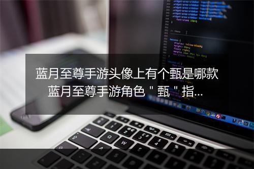 蓝月至尊手游头像上有个甄是哪款　蓝月至尊手游角色＂甄＂指哪款